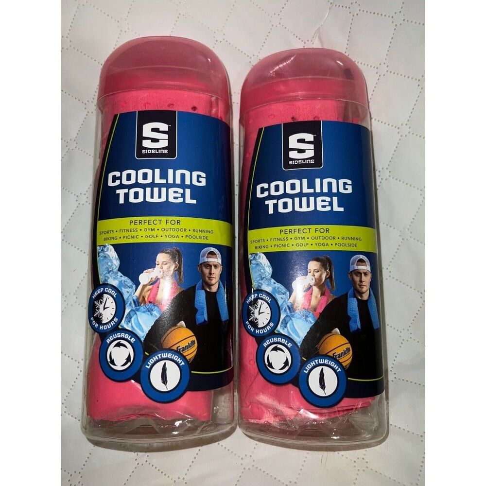 2 pink cooling towels new B4